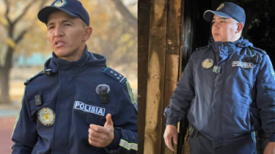 Полицейлер өрт шыққан үйден үш баланы құтқарды