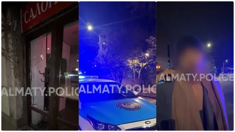 Досымен бәстесіп, сұлулық салонының әйнегін сындырған ер адам Алматыда ұсталды